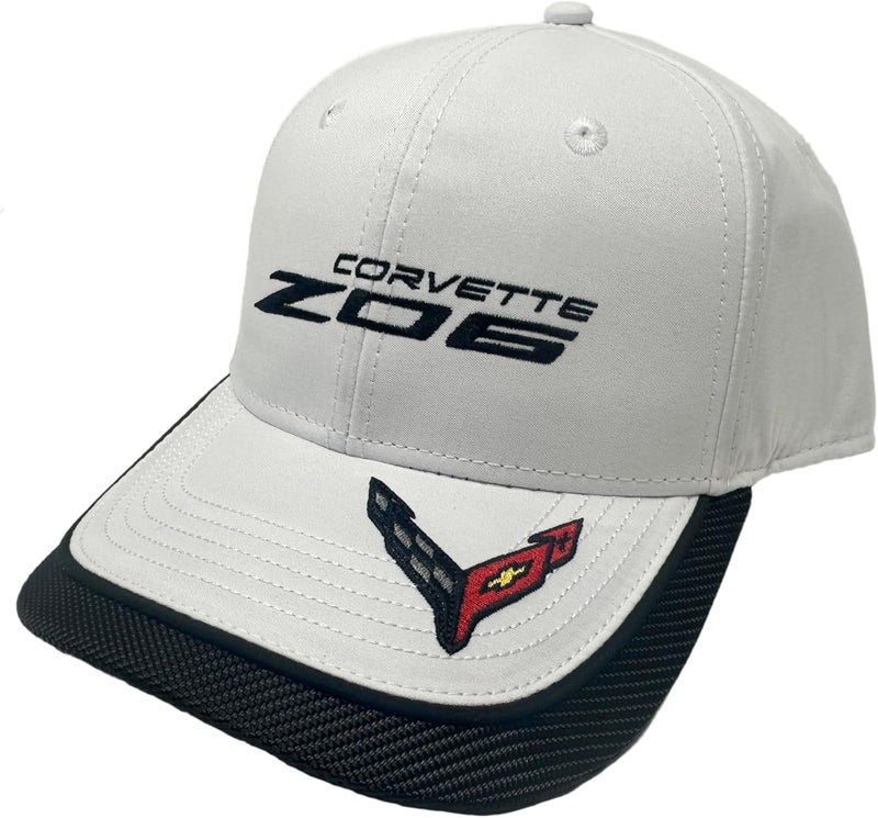 SR1 Performance C8 Z06 Corvette Carbon Fiber Hat - Next Generation Flag Accent Cap - Officially Licensed by GM - Image 2